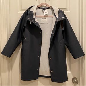 Stutterheim navy rain coat